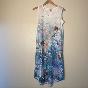 Inoah wear art made in the USA sleeveless floral dress